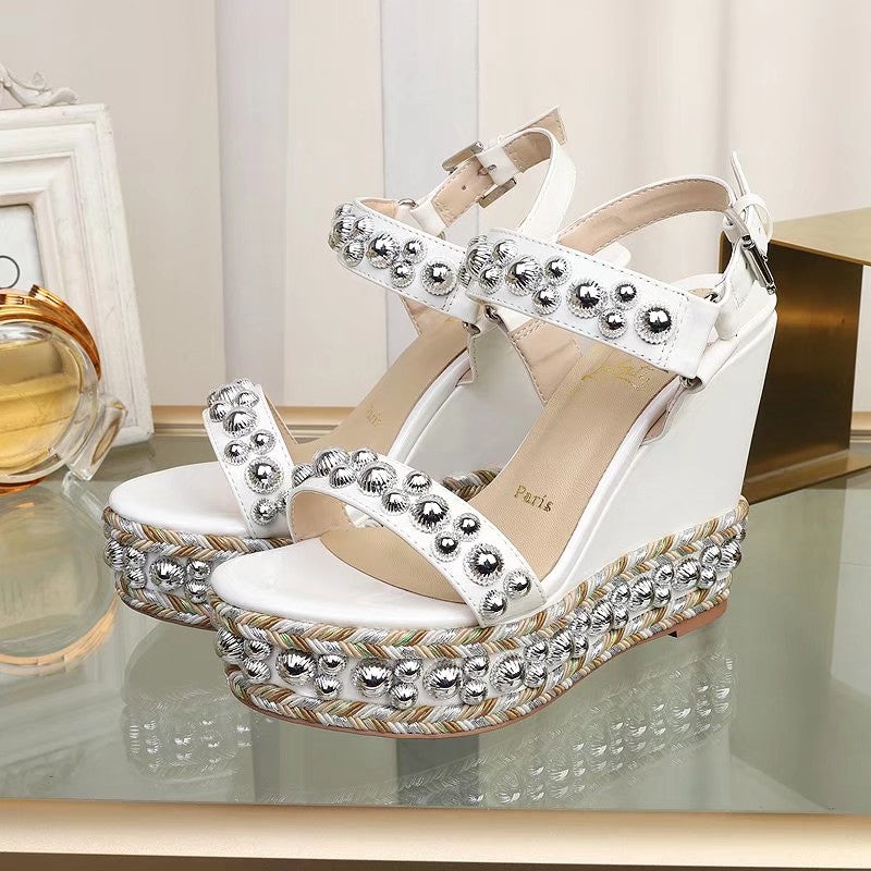 J4A48Z Popular leather High heels 12cm heel