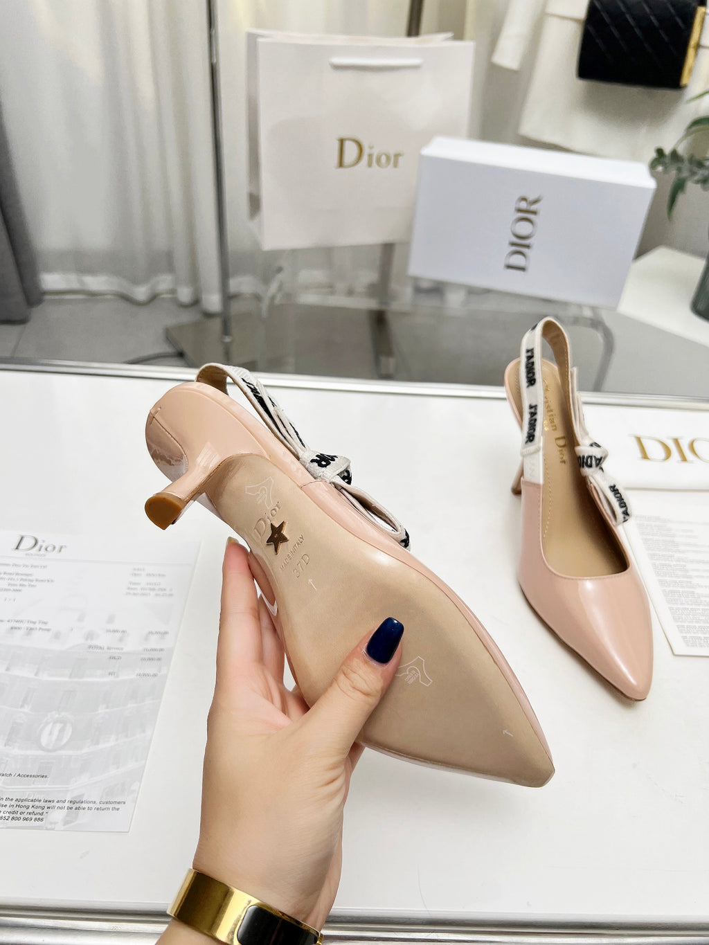 255QD44Z Popular leather High heels