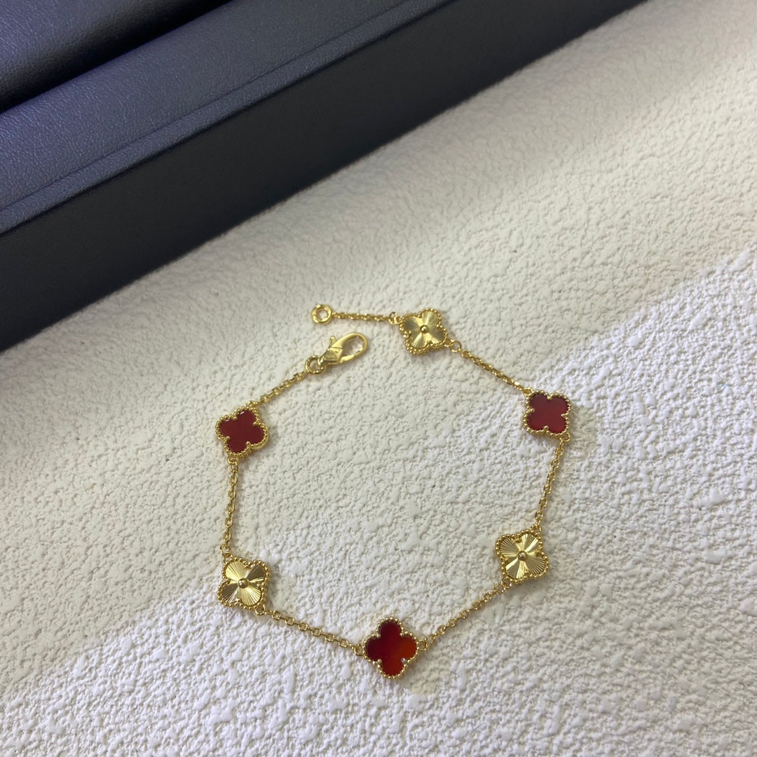 5XVA190K  Popular  6 flowers bracelets+2 flowers earrings