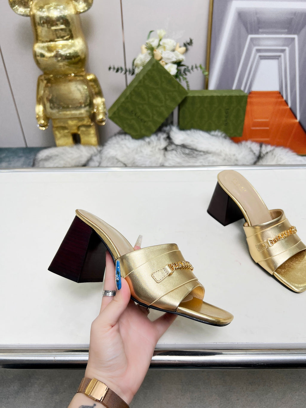 275NB11Z  Popular leather High heels