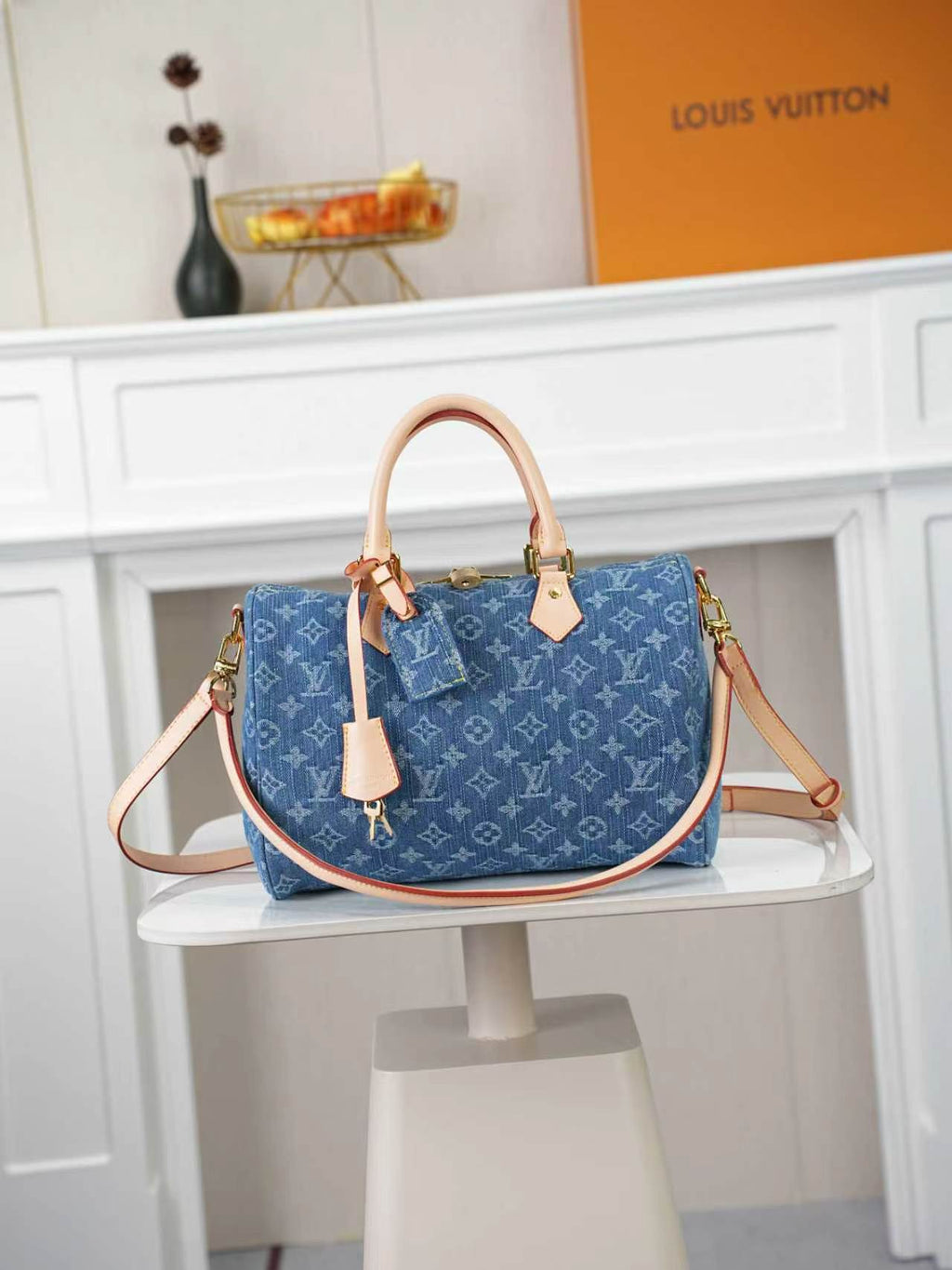 146RE1B Popular denim cloth luggage bag