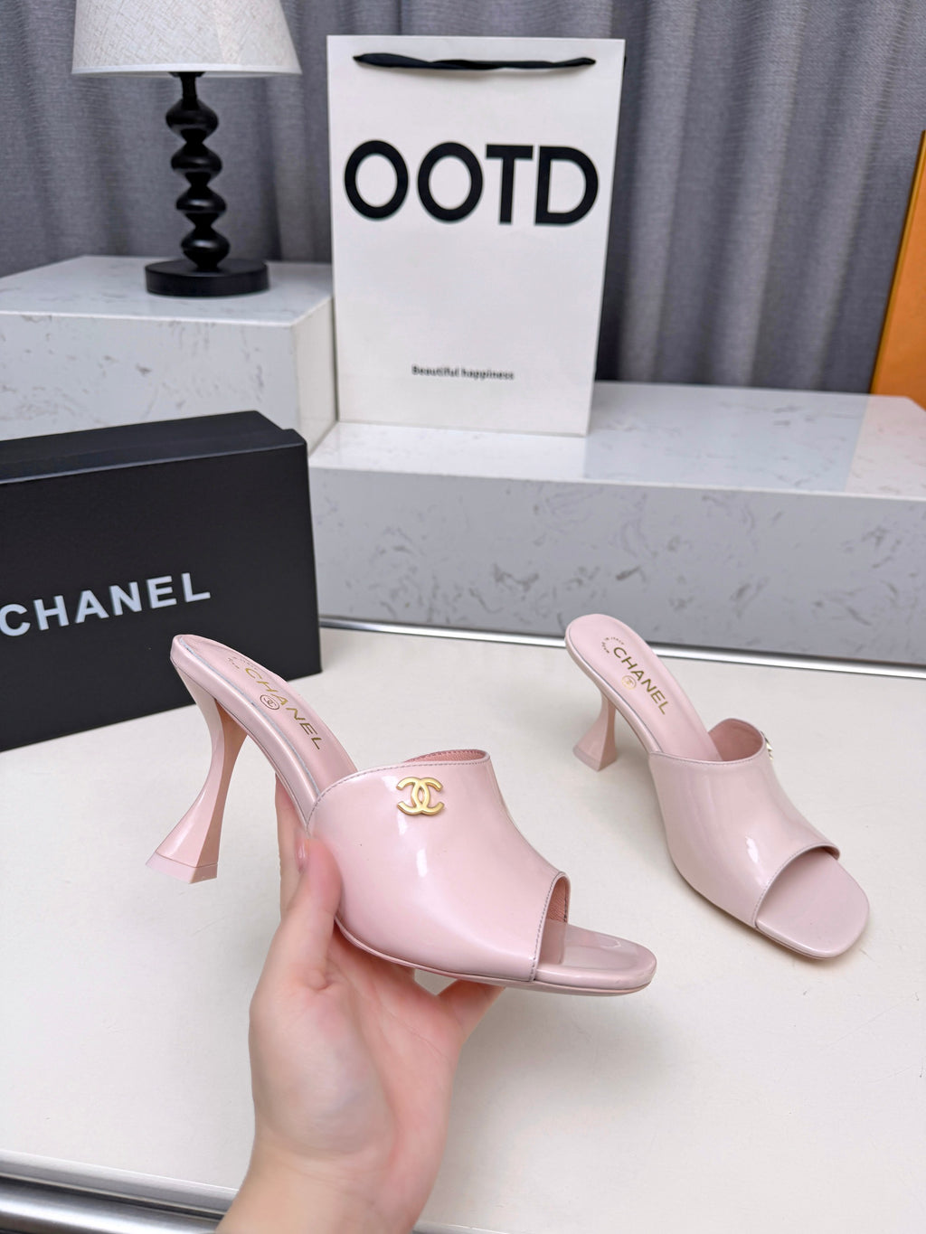 Z2X66C46 Popular leather High heels 9cm