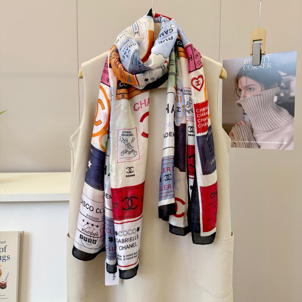135ZC198W  Popular Silk Scarve