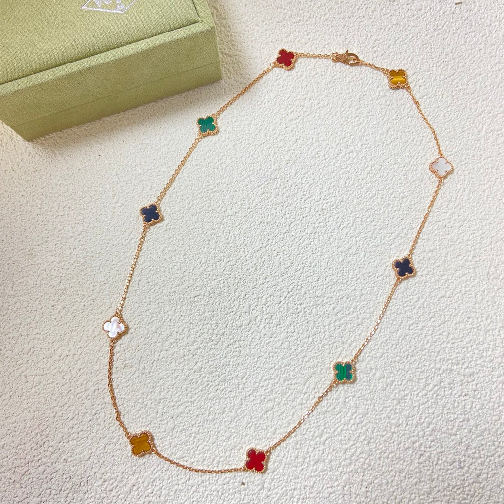 55QVA255X Popular mini 10 flower Necklaces