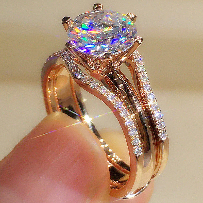 P5QA48J   Popular Moissanite Jewelry Wedding Diamond Ring
