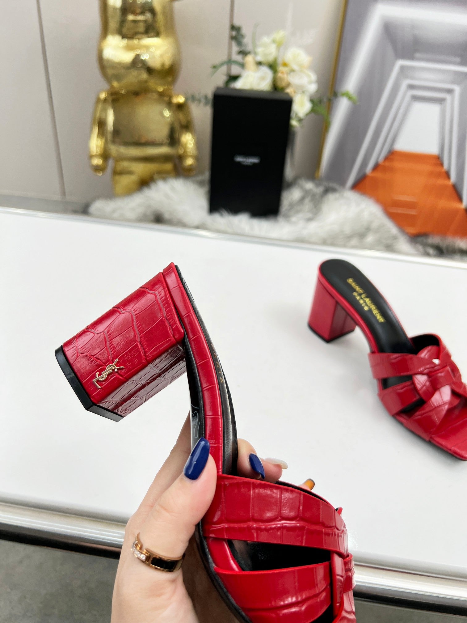 285ZSL35Z  Popular leather High heels(Heel height 6.5CM)
