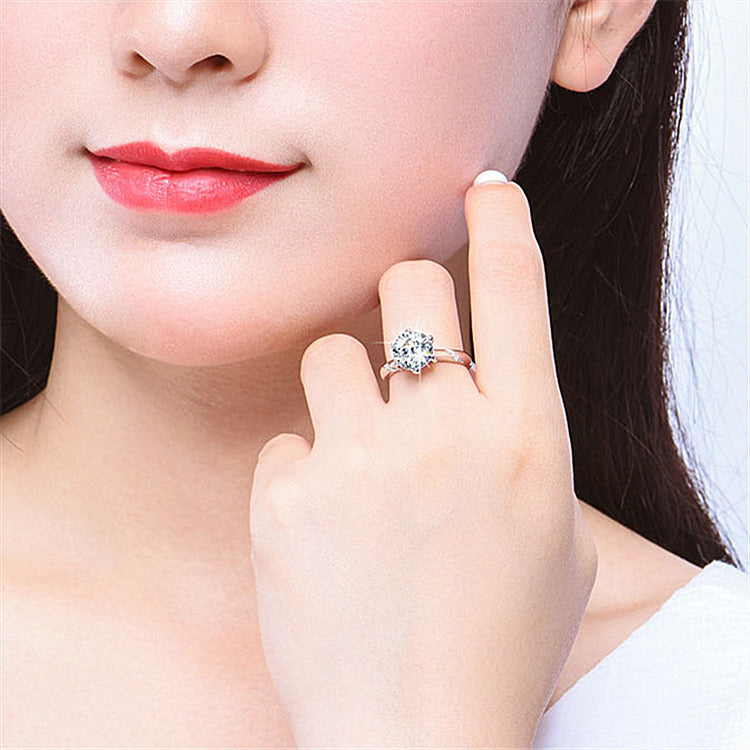 P5ZA5J Popular Moissanite Jewelry Wedding Diamond Ring