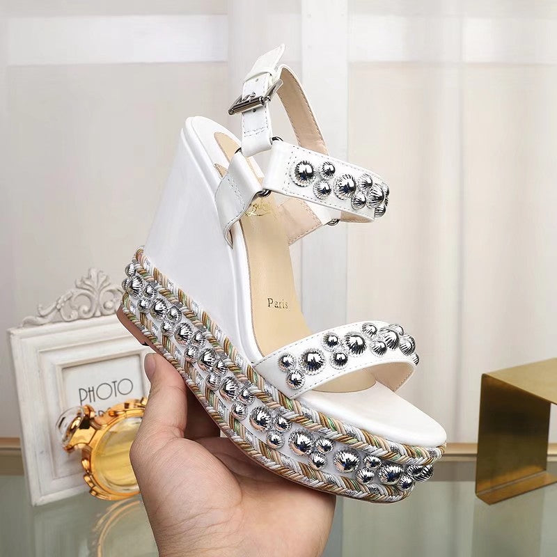 J4A48Z Popular leather High heels 12cm heel