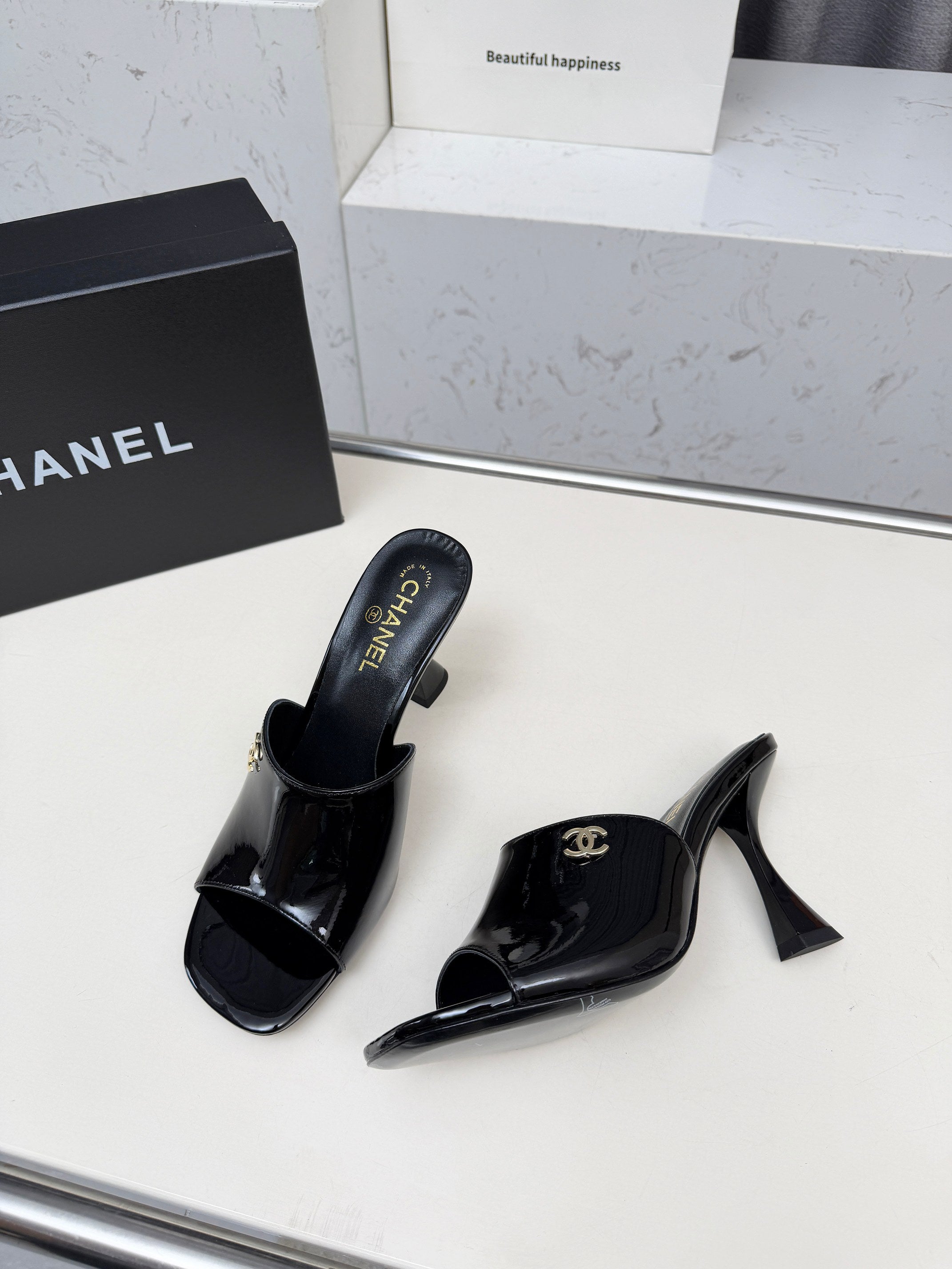 Z2X66C45 Popular leather High heels 9cm