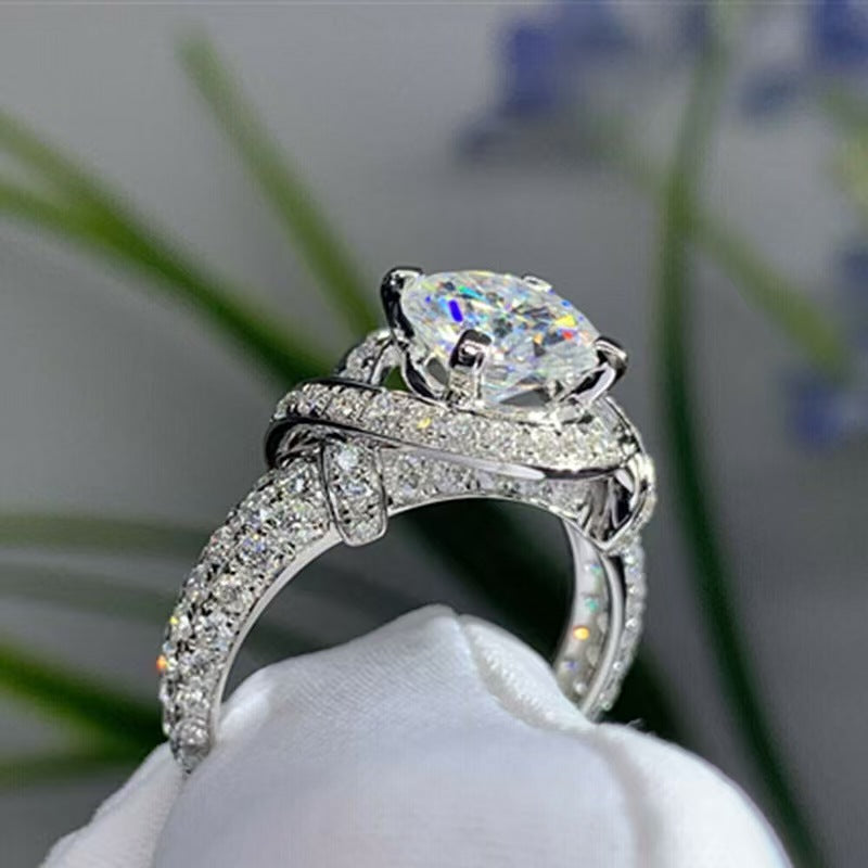 P5ZA2J Popular Moissanite Jewelry Wedding Diamond Ring
