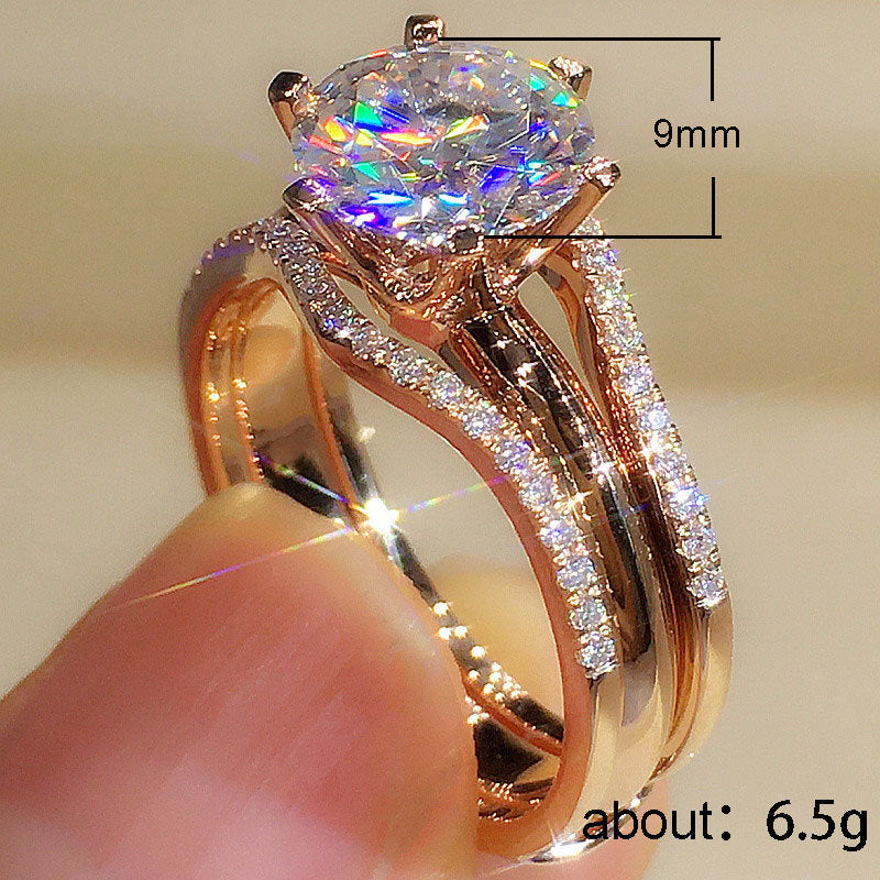 P5QA48J   Popular Moissanite Jewelry Wedding Diamond Ring