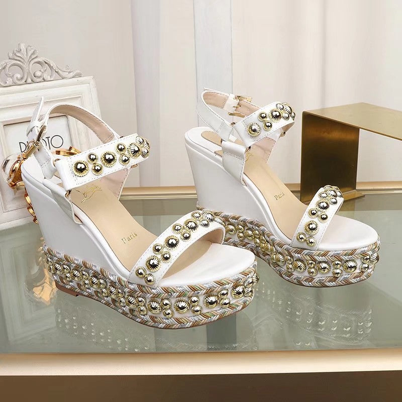 J4A48Z Popular leather High heels 12cm heel