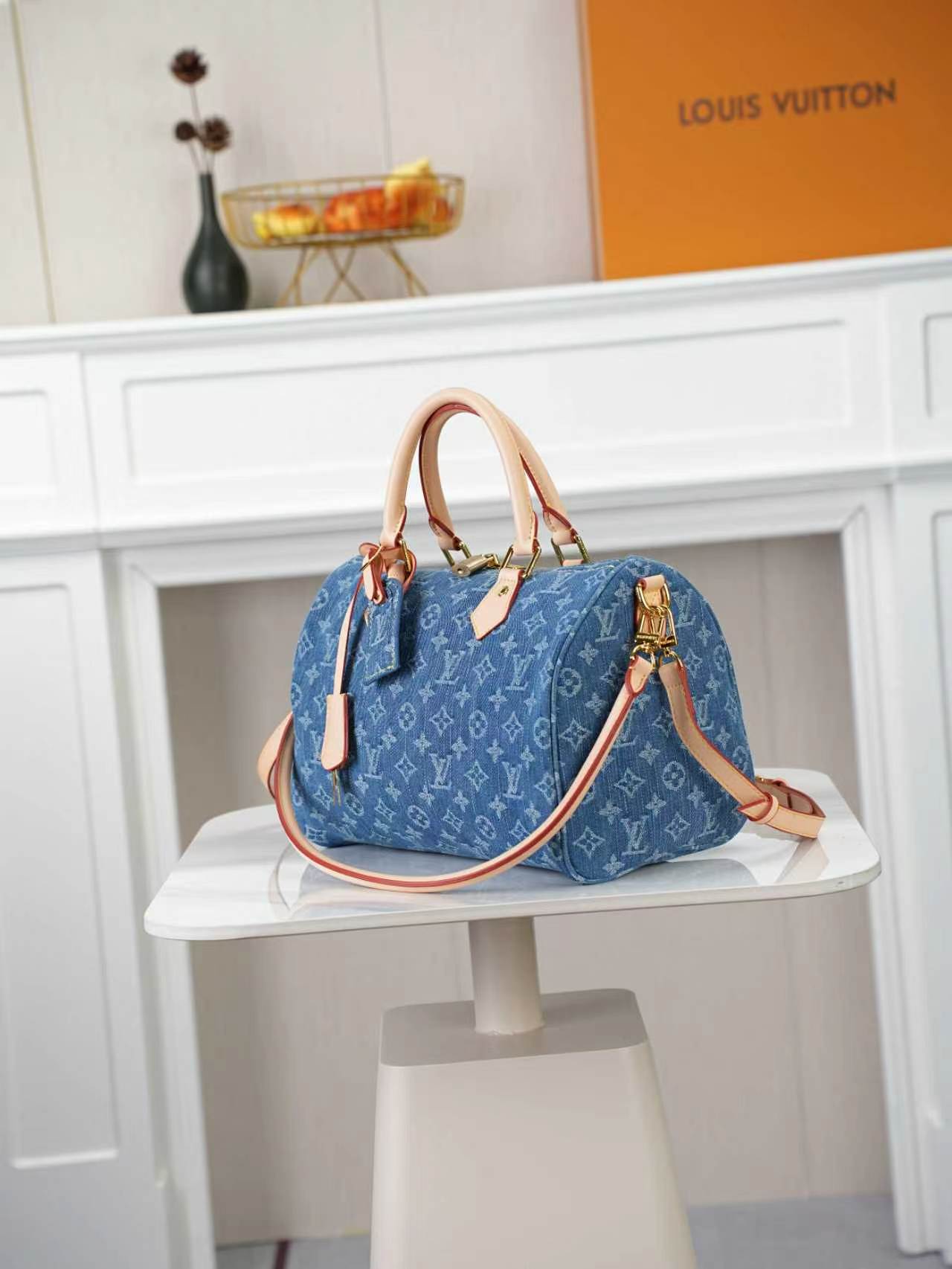 146RE1B Popular denim cloth luggage bag