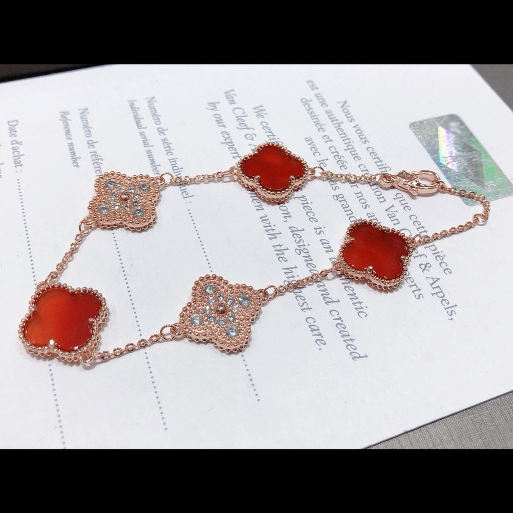 5XVA179K  Popular bracelets 5 flowers normal size1.5cm flower