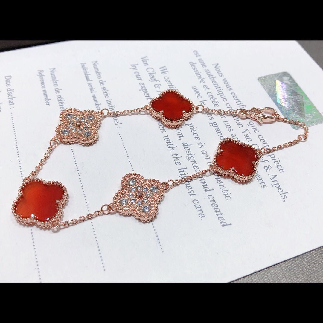 5XVA179K  Popular bracelets 5 flowers normal size1.5cm flower