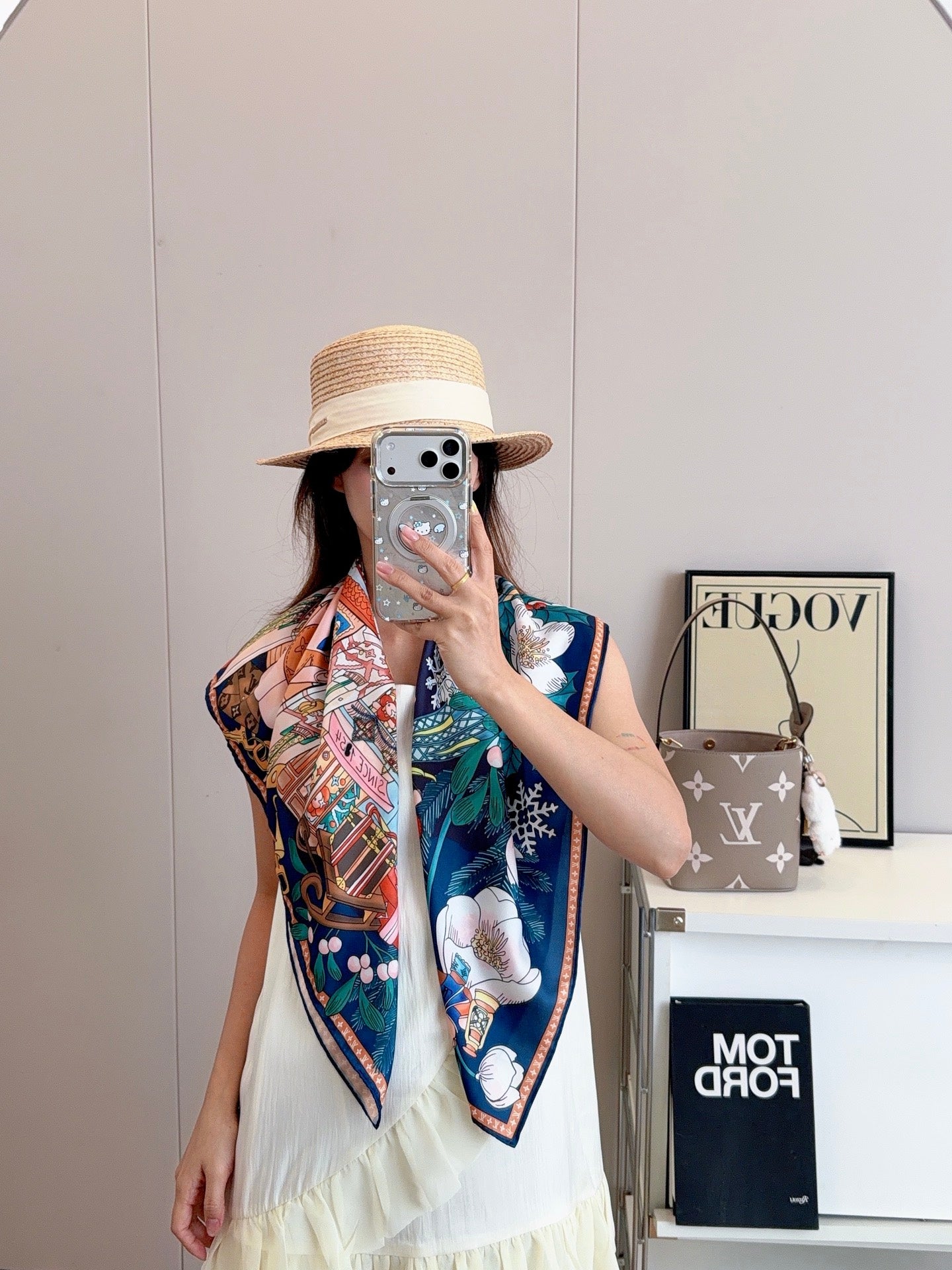 136NE6W Popular Silk Scarve