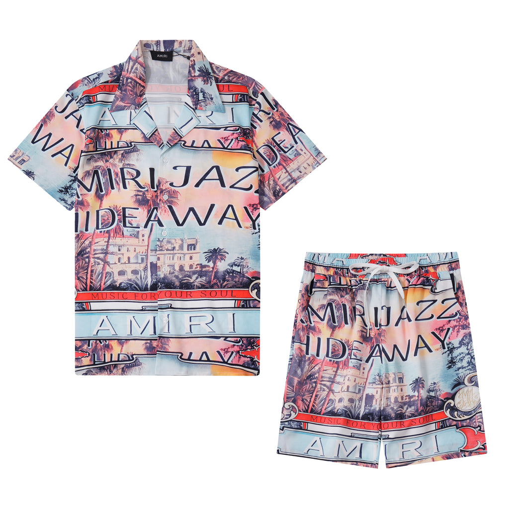 135RA137U Popular shirt and shorts set