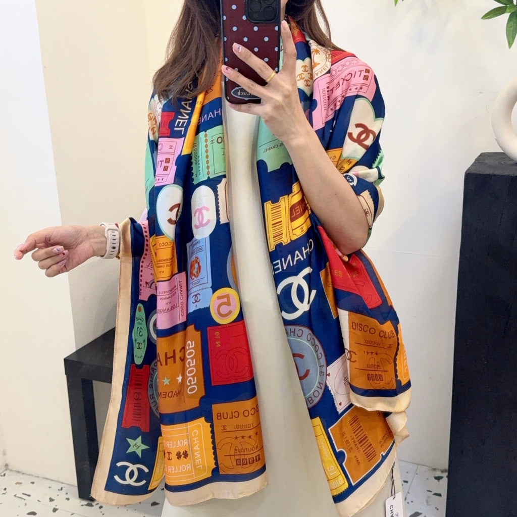 135ZC198W  Popular Silk Scarve