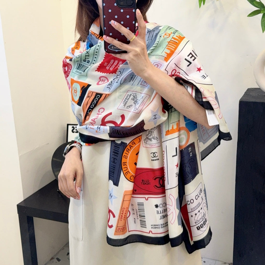 135ZC198W  Popular Silk Scarve