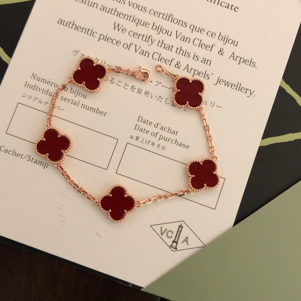 5XVA180K  Popular bracelets 5 flowers normal size1.5cm flower
