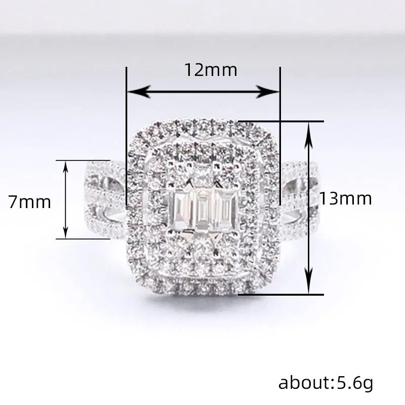 P5QA41J  Popular Moissanite Jewelry Wedding Diamond Ring
