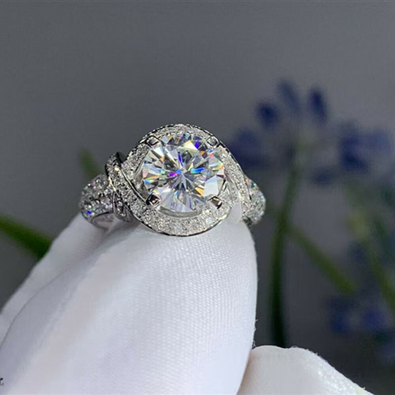 P5ZA2J Popular Moissanite Jewelry Wedding Diamond Ring