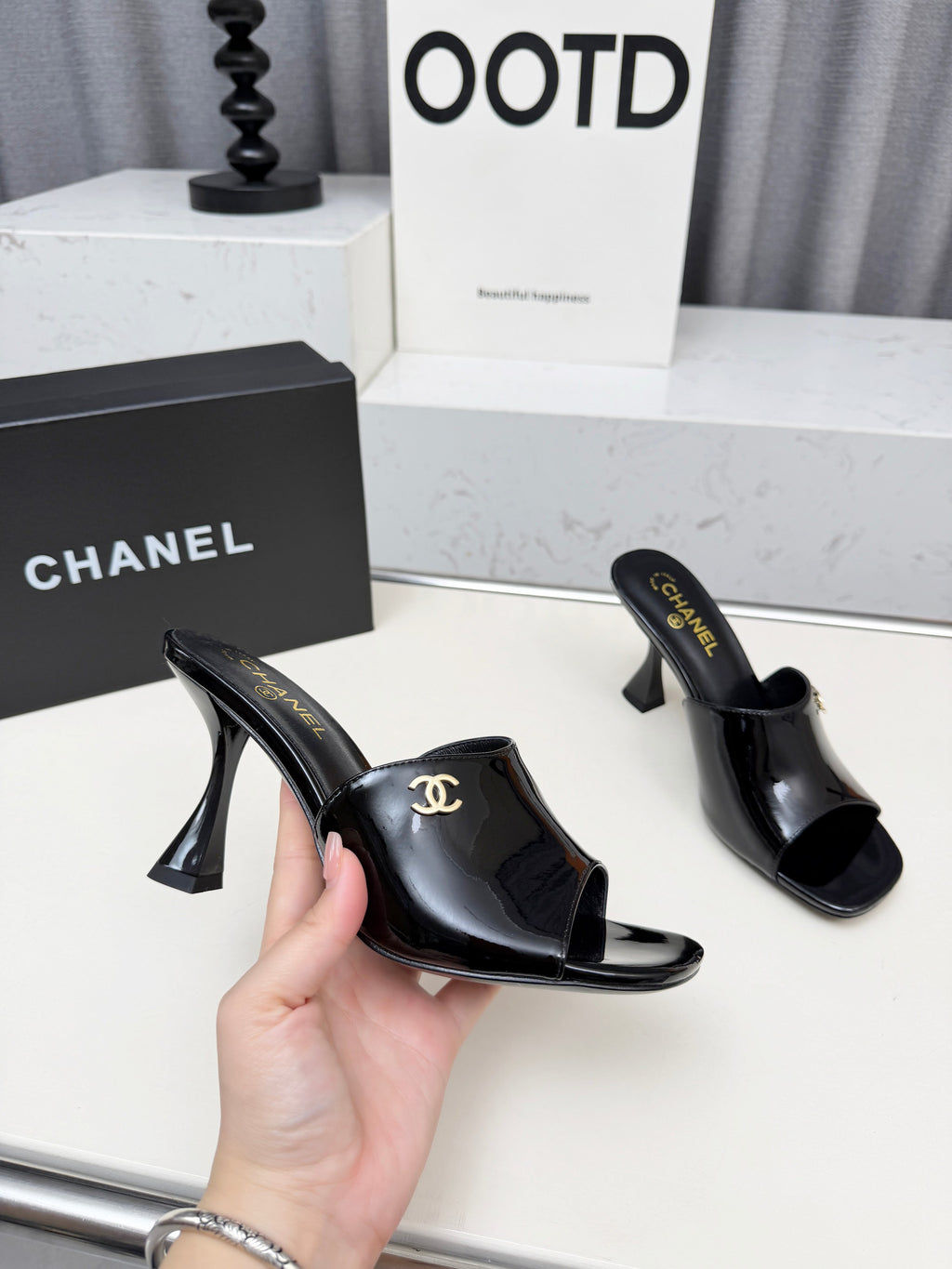Z2X66C45 Popular leather High heels 9cm