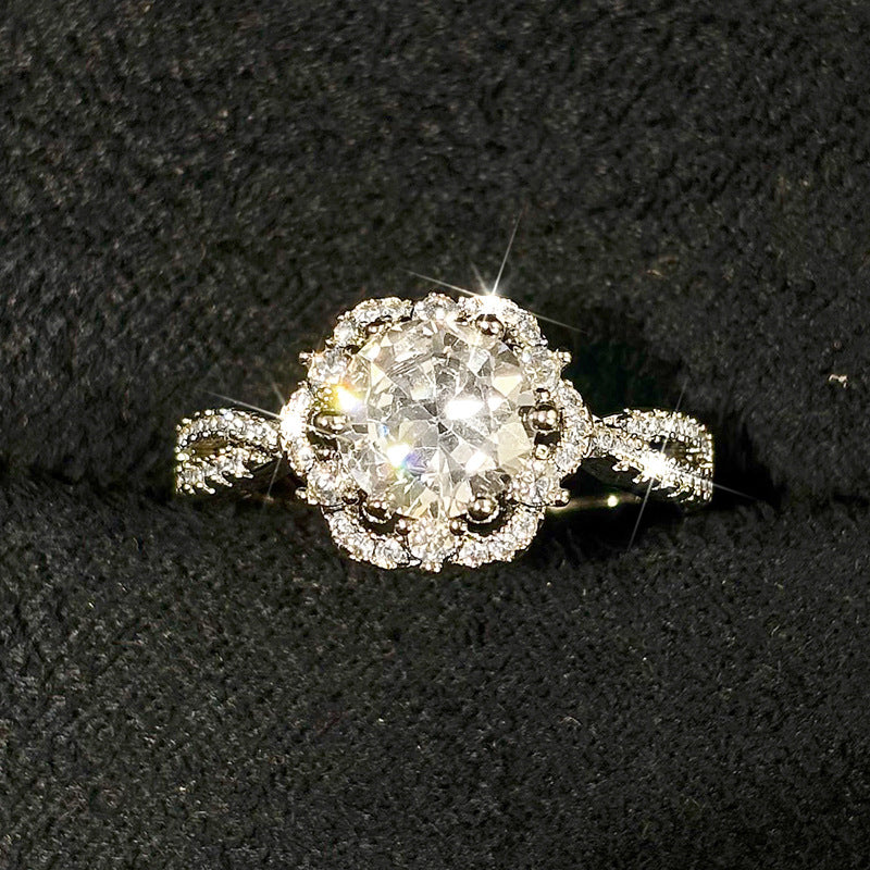 P5QA49J   Popular Moissanite Jewelry Wedding Diamond Ring