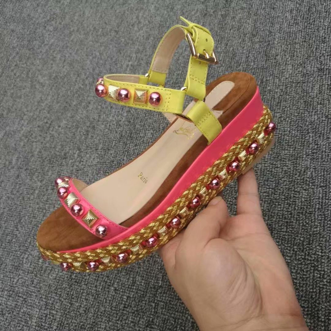 J4A63Z Popular leather High heels 6cm