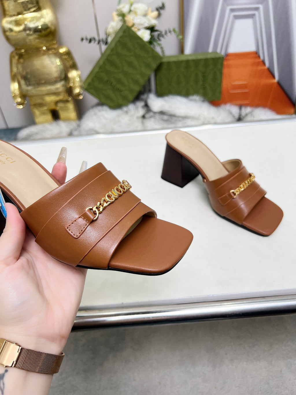 275NB11Z  Popular leather High heels