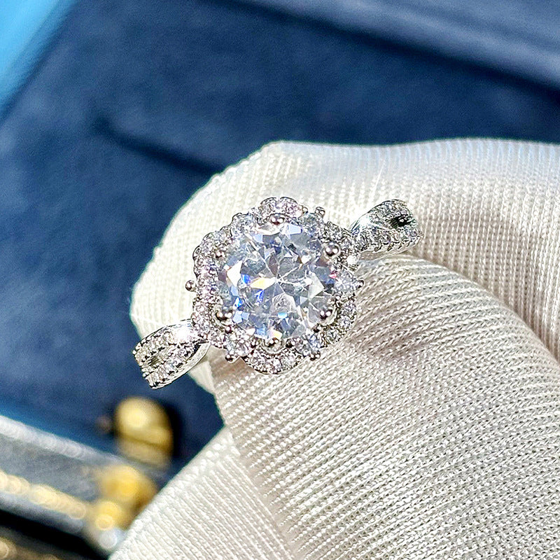 P5QA49J   Popular Moissanite Jewelry Wedding Diamond Ring