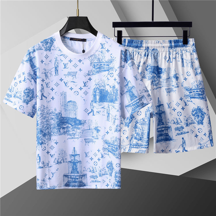 135WE107U  Popular shirt and shorts set