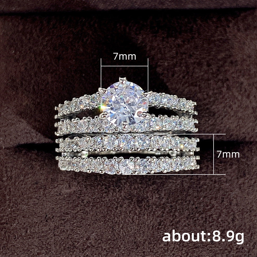P5QA22J  Popular Moissanite Jewelry Wedding Diamond Ring