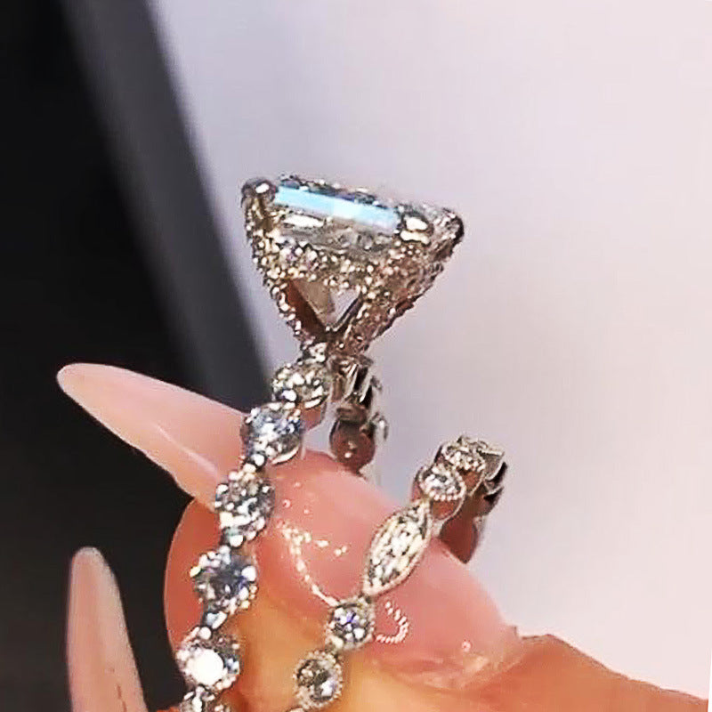 P5QA34J  Popular Moissanite Jewelry Wedding Diamond Ring