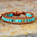New Natural Emperor Stone Chain Handmade Woven Bracelet, European & American Leather Bracelet
