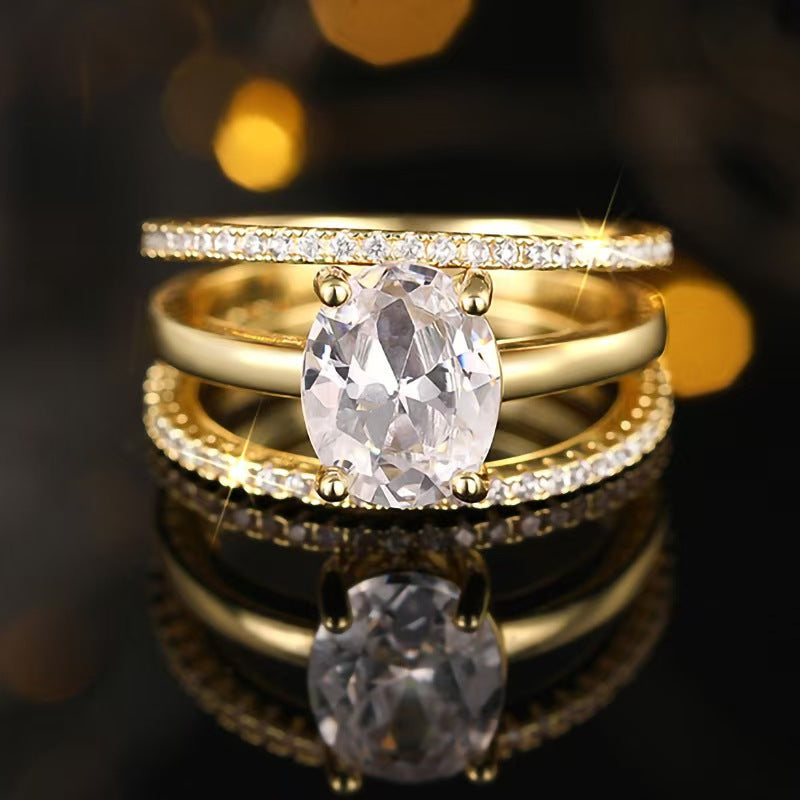 P5ZA3J Popular Moissanite Jewelry Wedding Diamond Ring