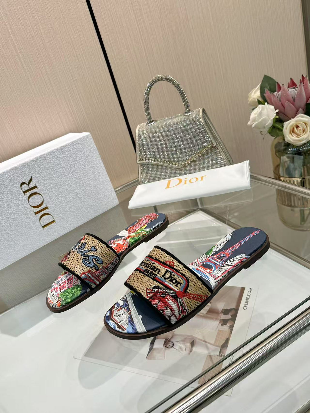 285ZD67Z  Popular Peather Slippers