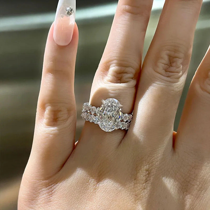 P5ZA1J Popular Moissanite Jewelry Wedding Diamond Ring