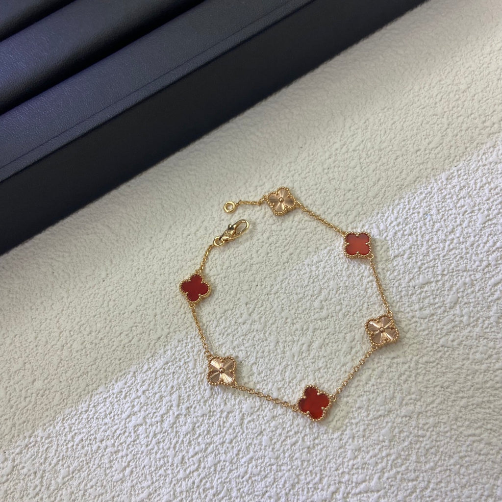 5XVA190K  Popular  6 flowers bracelets+2 flowers earrings
