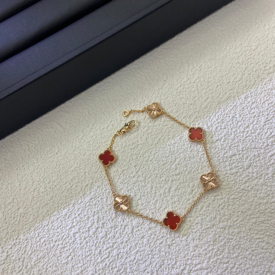 5XVA190K  Popular  6 flowers bracelets+2 flowers earrings