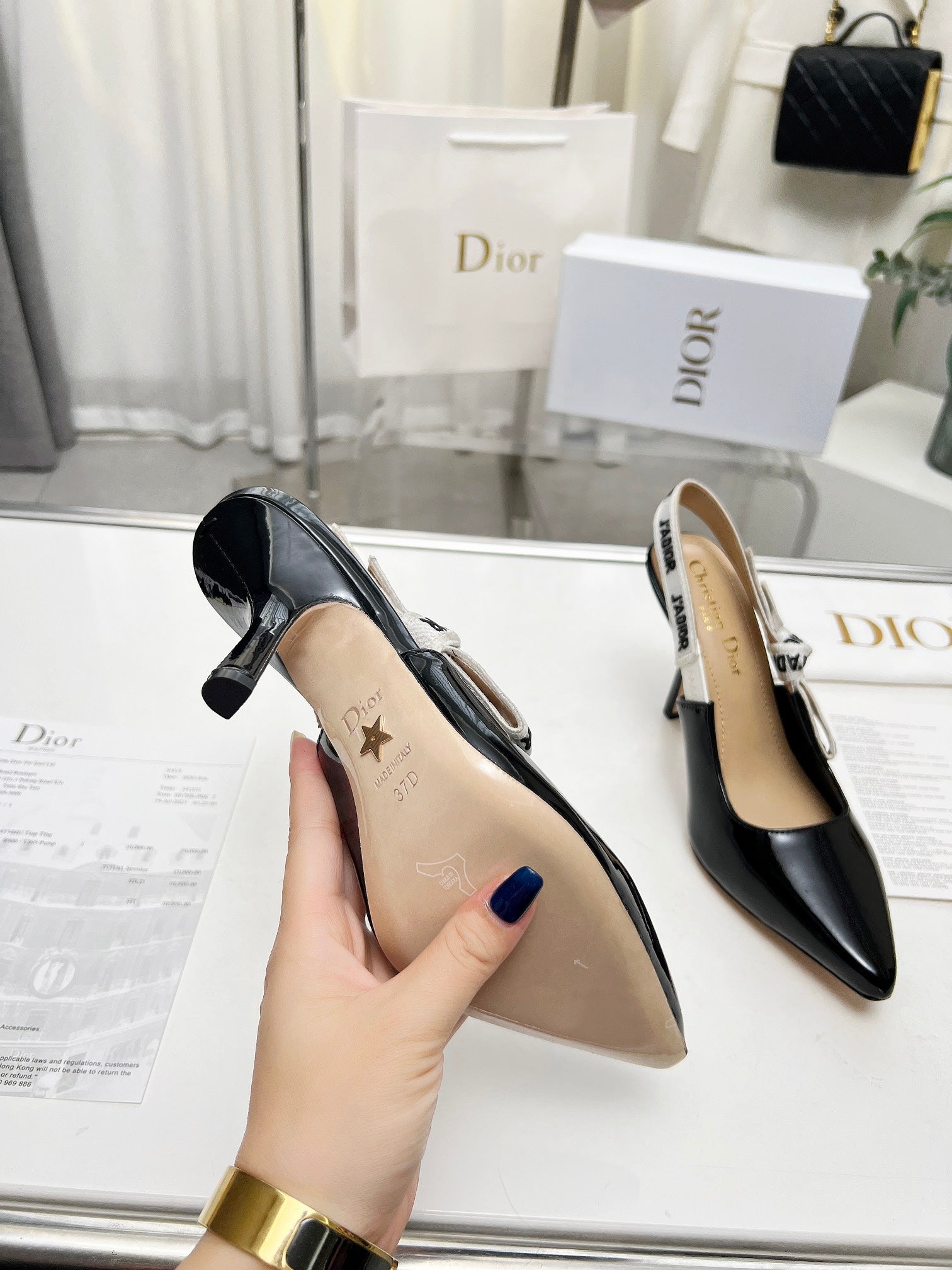 255QD44Z Popular leather High heels