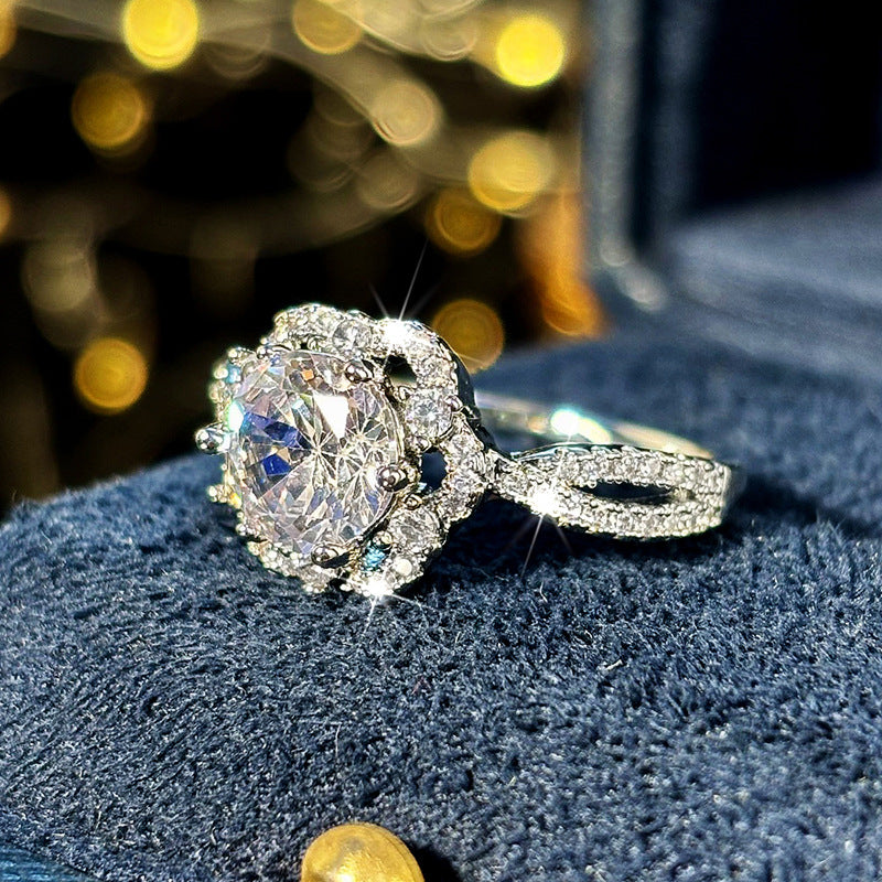 P5QA49J   Popular Moissanite Jewelry Wedding Diamond Ring