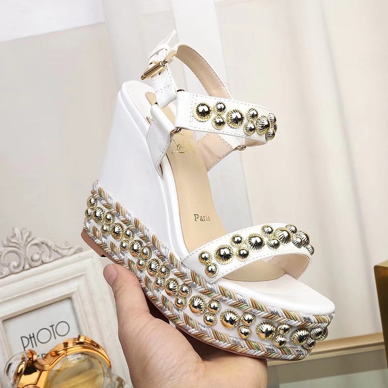 J4A48Z Popular leather High heels 12cm heel