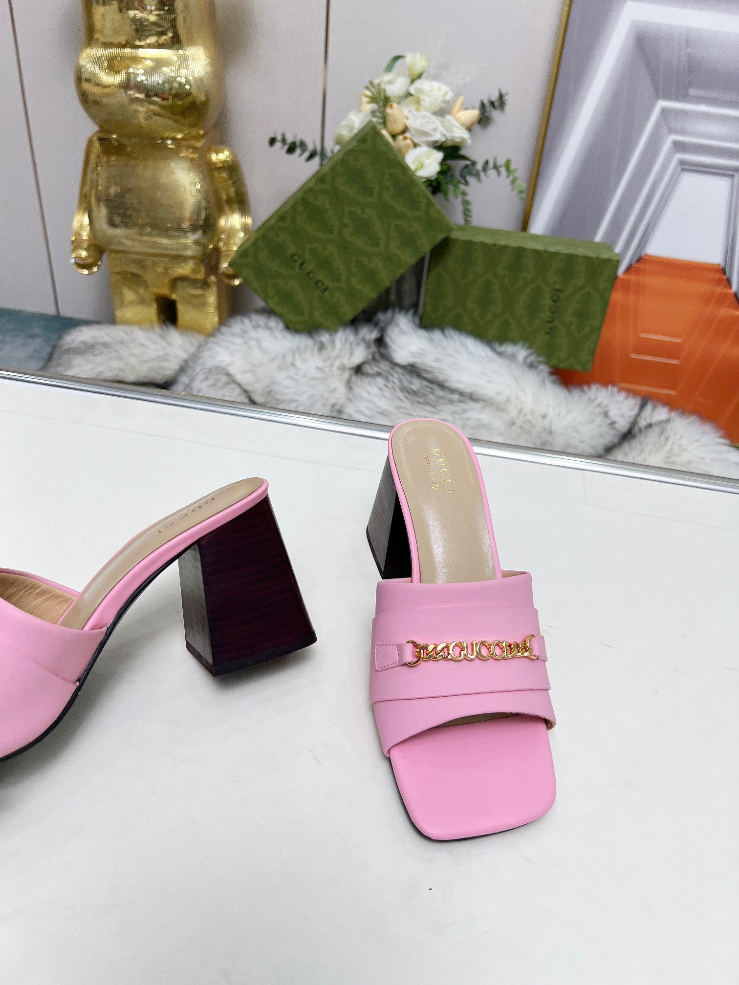 275NB11Z  Popular leather High heels