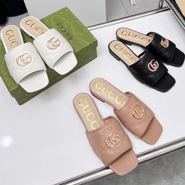Z2X66B49 Popular high-quality leather slippers