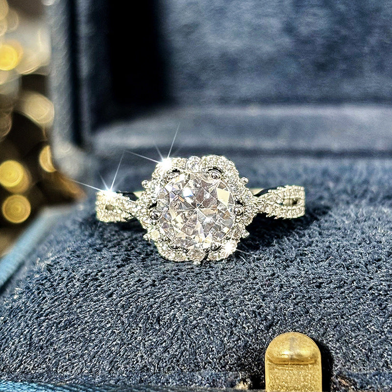 P5QA49J   Popular Moissanite Jewelry Wedding Diamond Ring