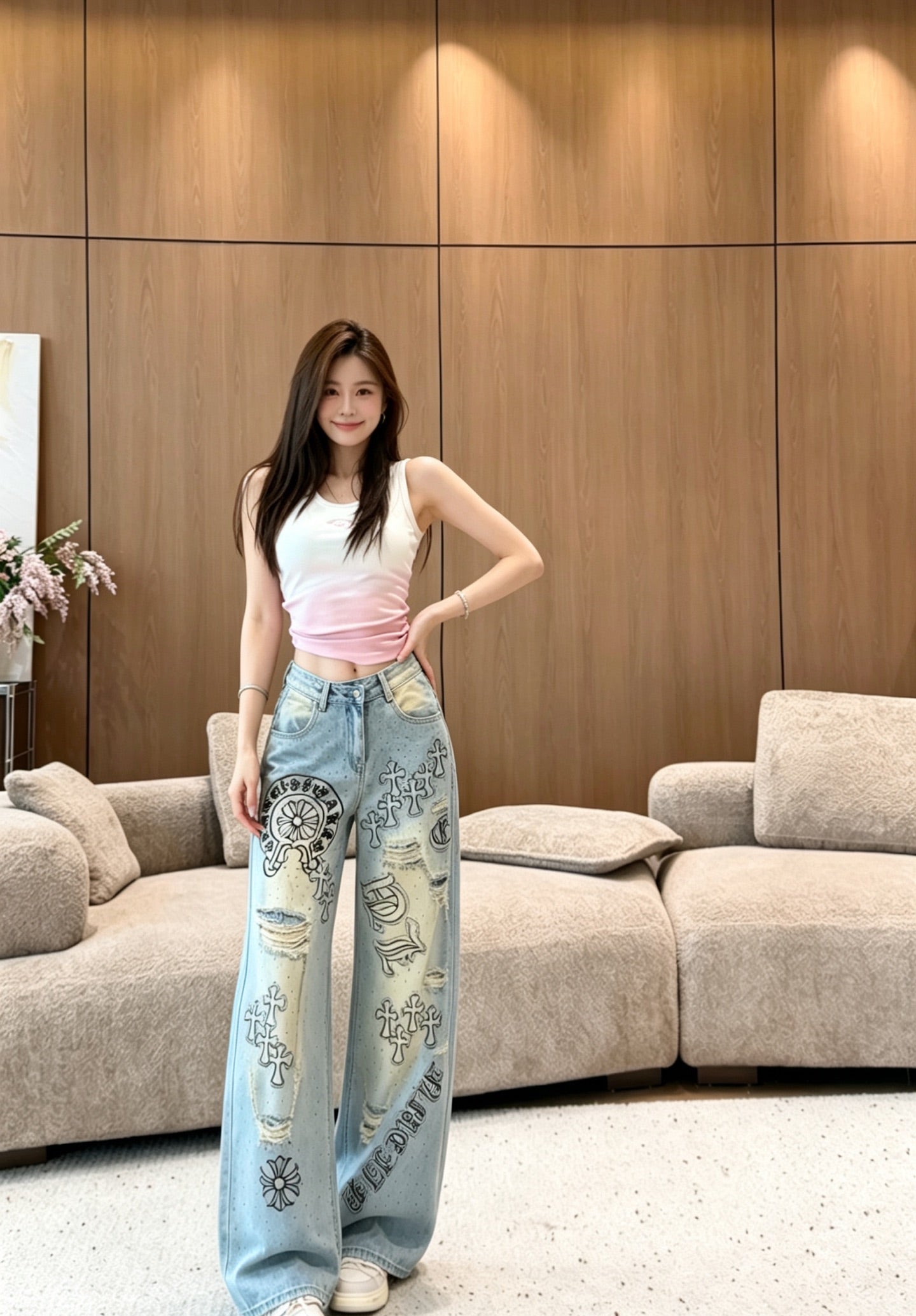 256XA23U Popular Pants fashion jeans