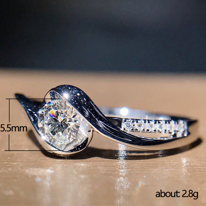 P5QA21J  Popular Moissanite Jewelry Wedding Diamond Ring