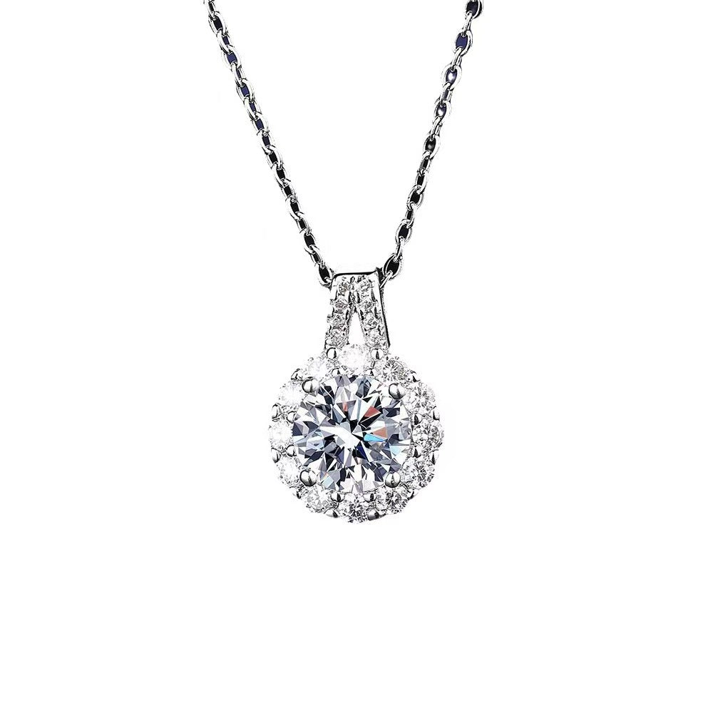 P5ZA4J Popular Moissanite Jewelry Wedding Diamond Necklaces
