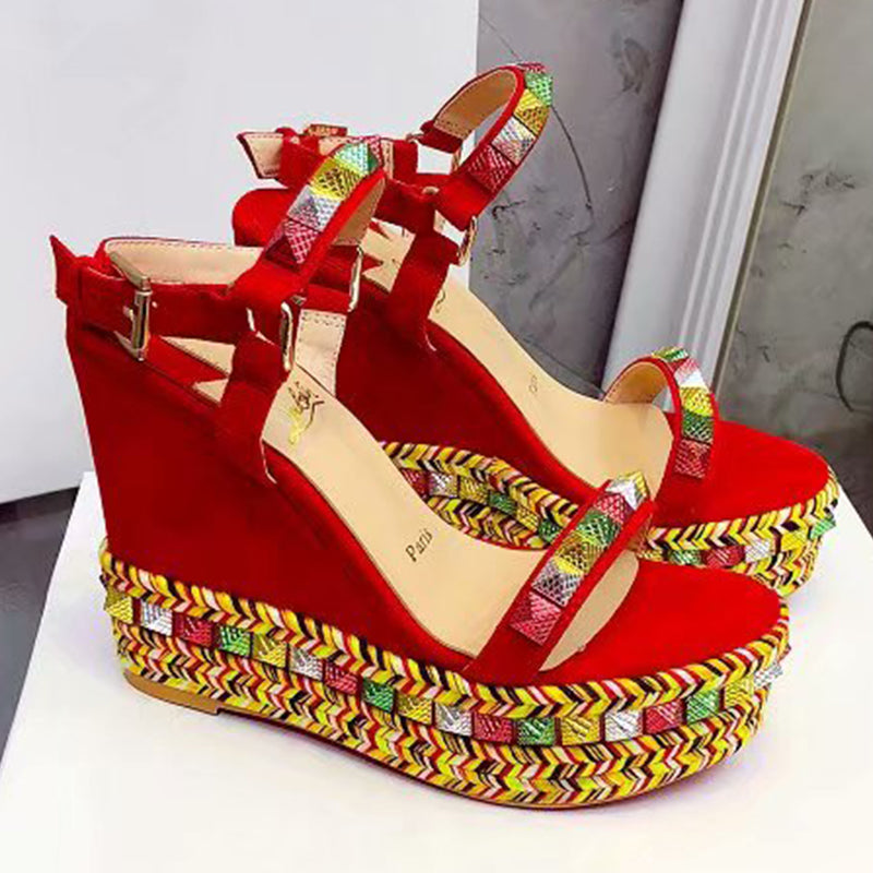 J4A56Z Popular leather High heels 12cm heel